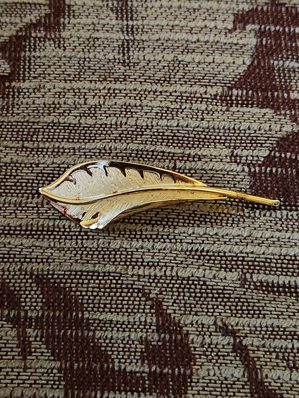 Bond Boyd Gold Plated Sterling Leaf Brooch